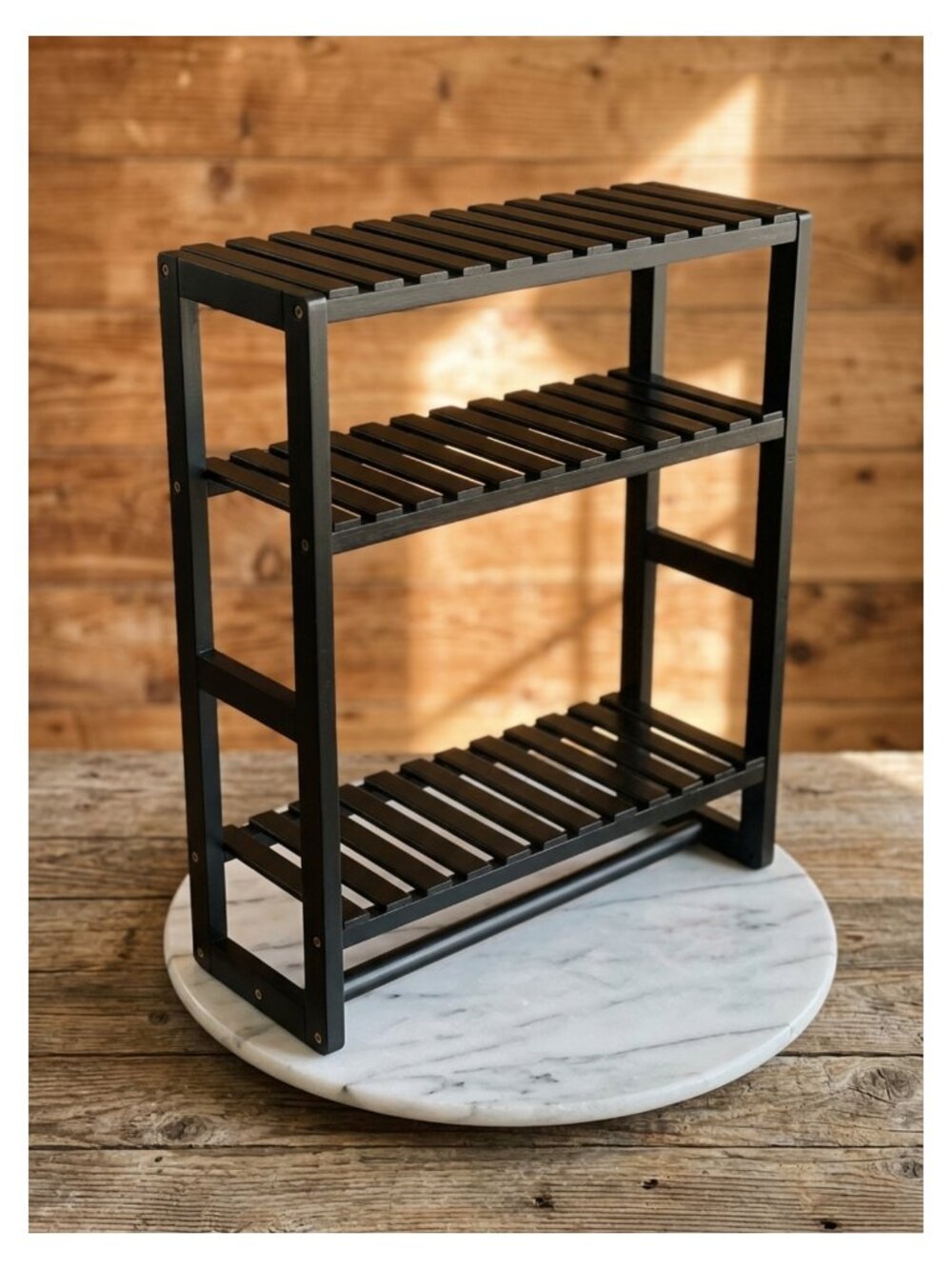 3 Tier Over Toilet Storage Shelf Wall Mounted Bamboo Bathroom Organizer with